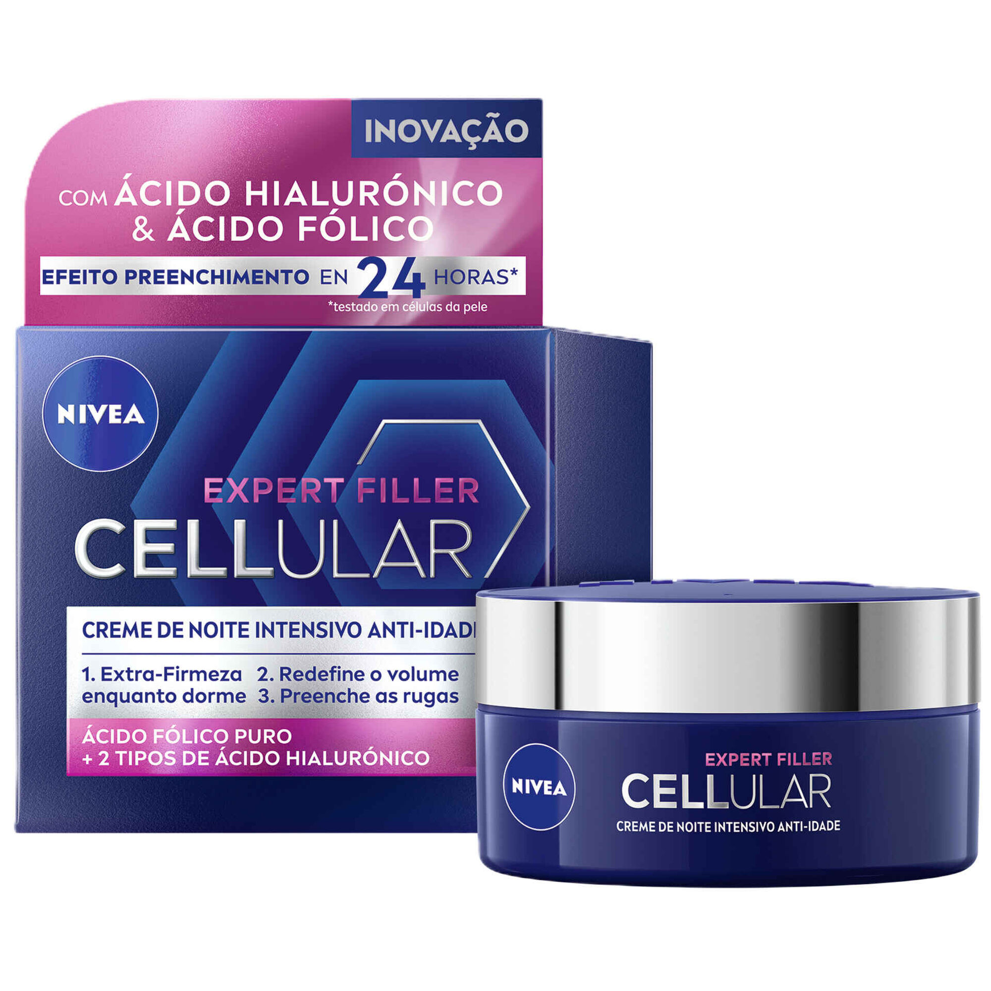 Creme de Rosto Noite Cellular Expert Filler Anti-idade Nivea