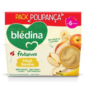 Pack Puré de Fruta Maçã e Banana +6M