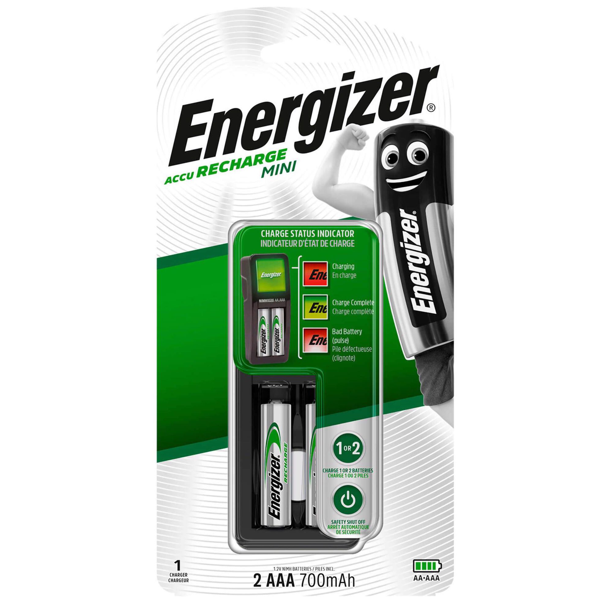 Accuser Almost dead forget Conjunto Carregador de Pilhas com 2 Pilhas AAA 1 un - Energizer | Continente