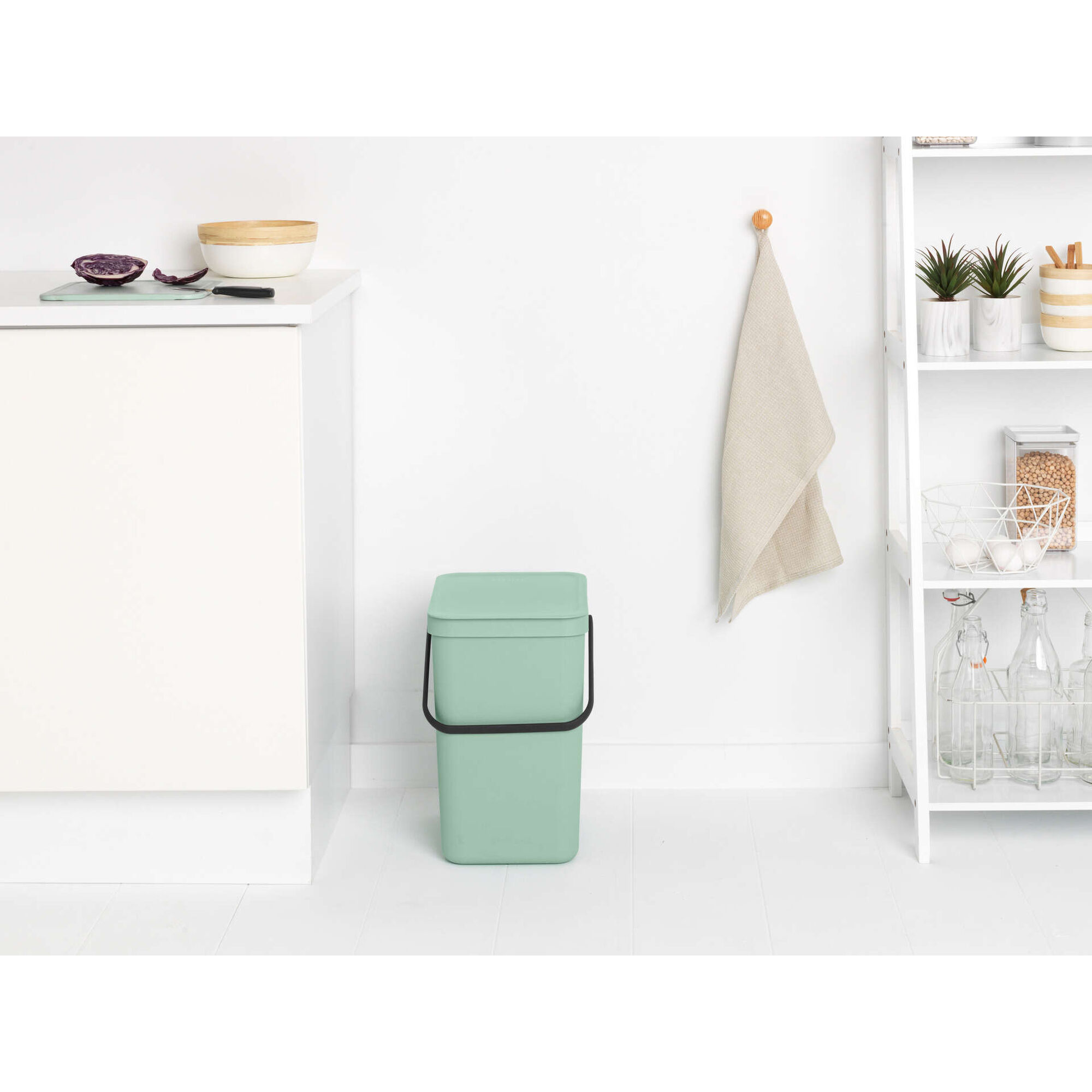 Balde de Lixo Pl&aacute;stico 25L Verde Sort & Go Brabantia
