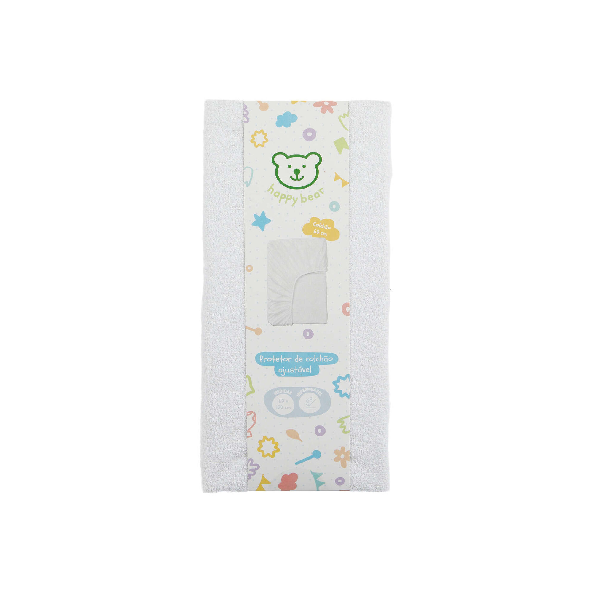 Protetor de Colchão Ajustável e Impermeável 60x120cm Branco