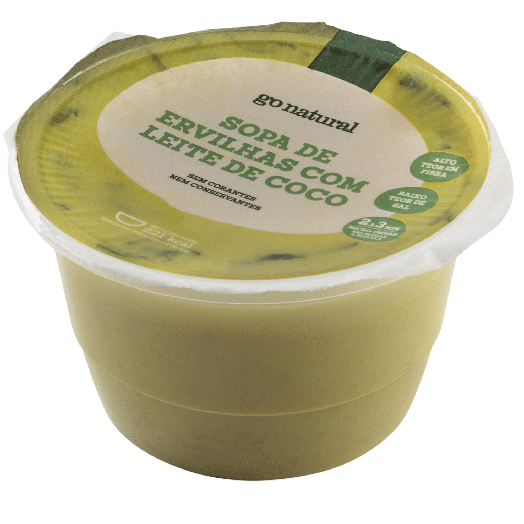 Sopa de Ervilhas com Leite de Coco