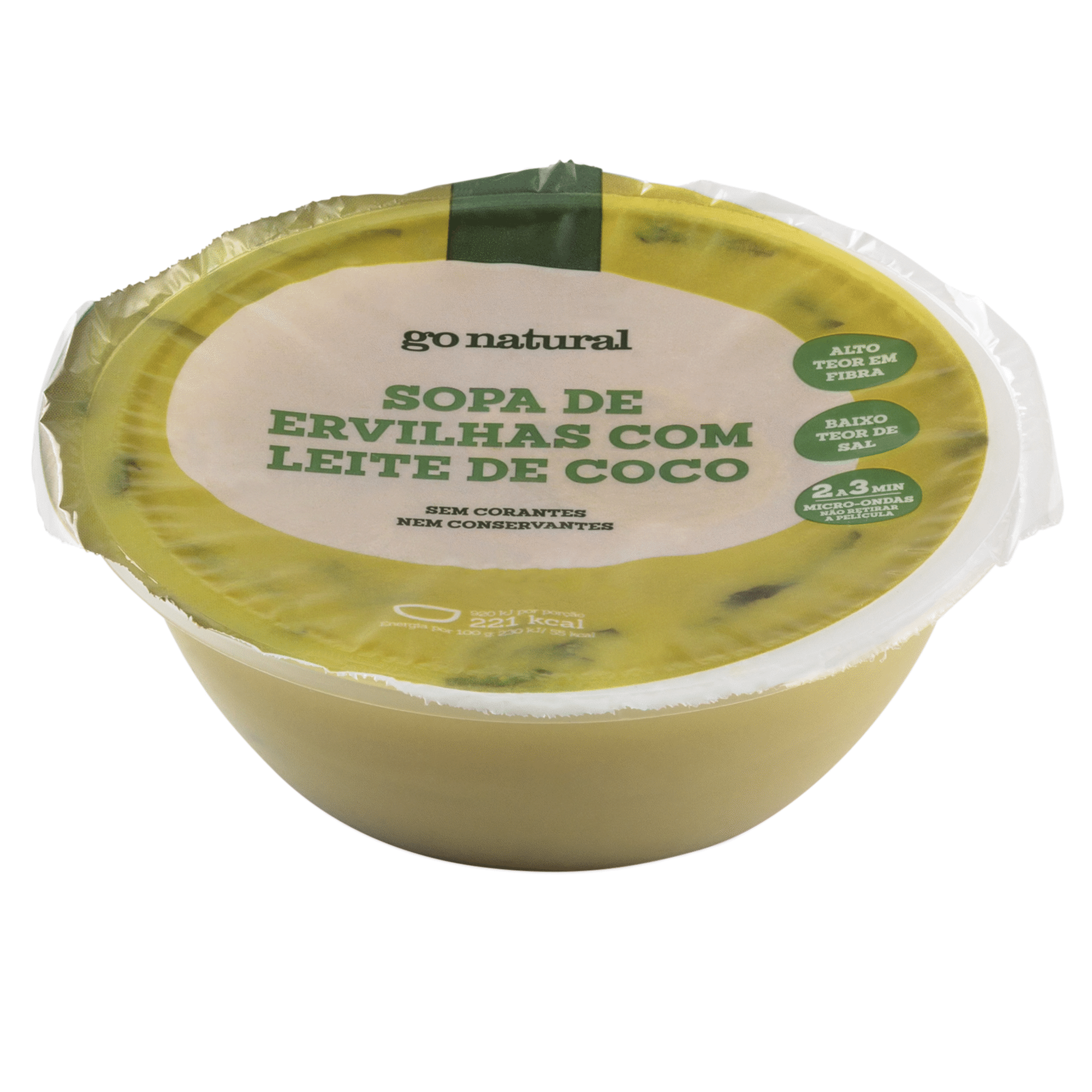 Sopa de Ervilhas com Leite de Coco