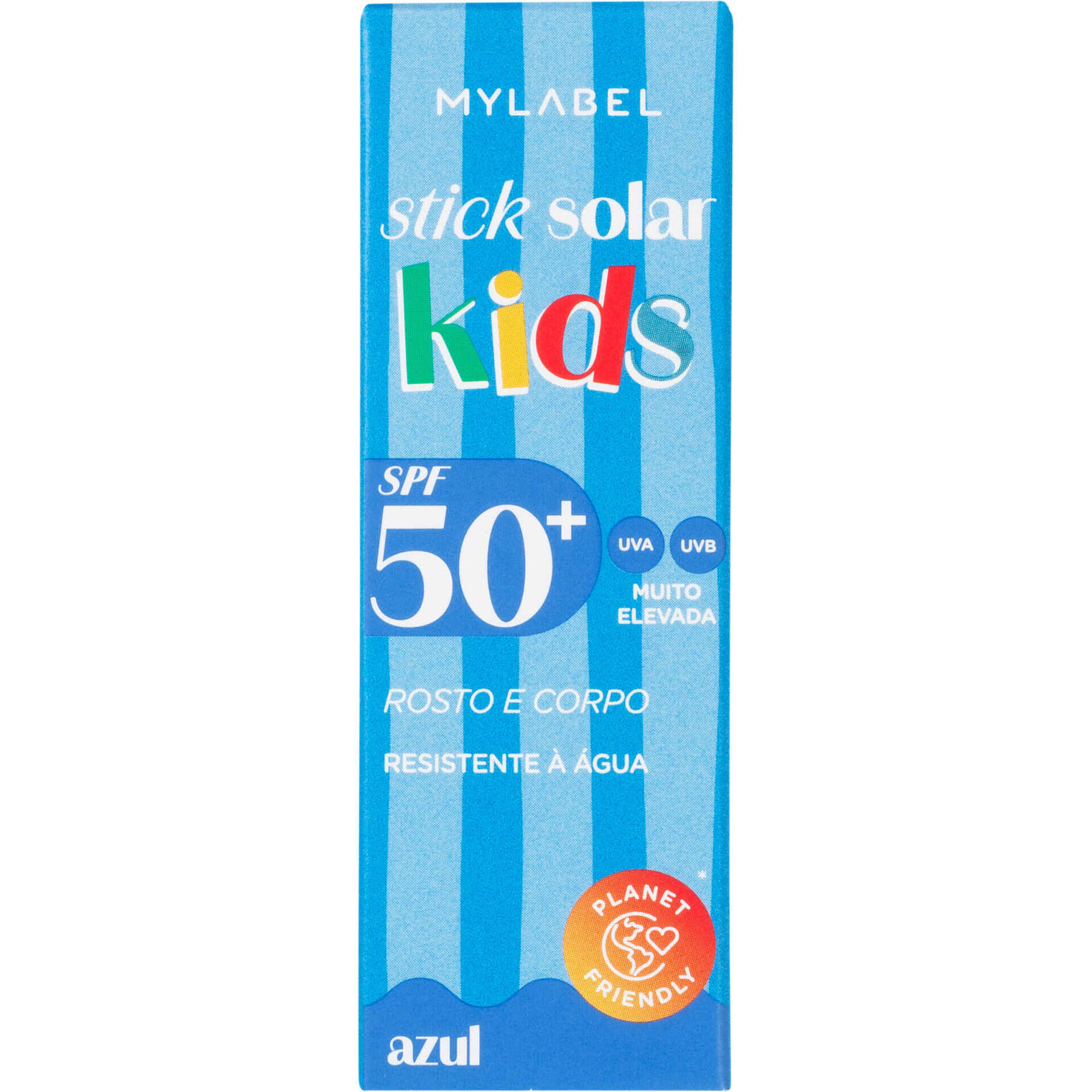 Protetor Solar Stick Rosto e Corpo Kids Azul FPS 50+ MyLabel