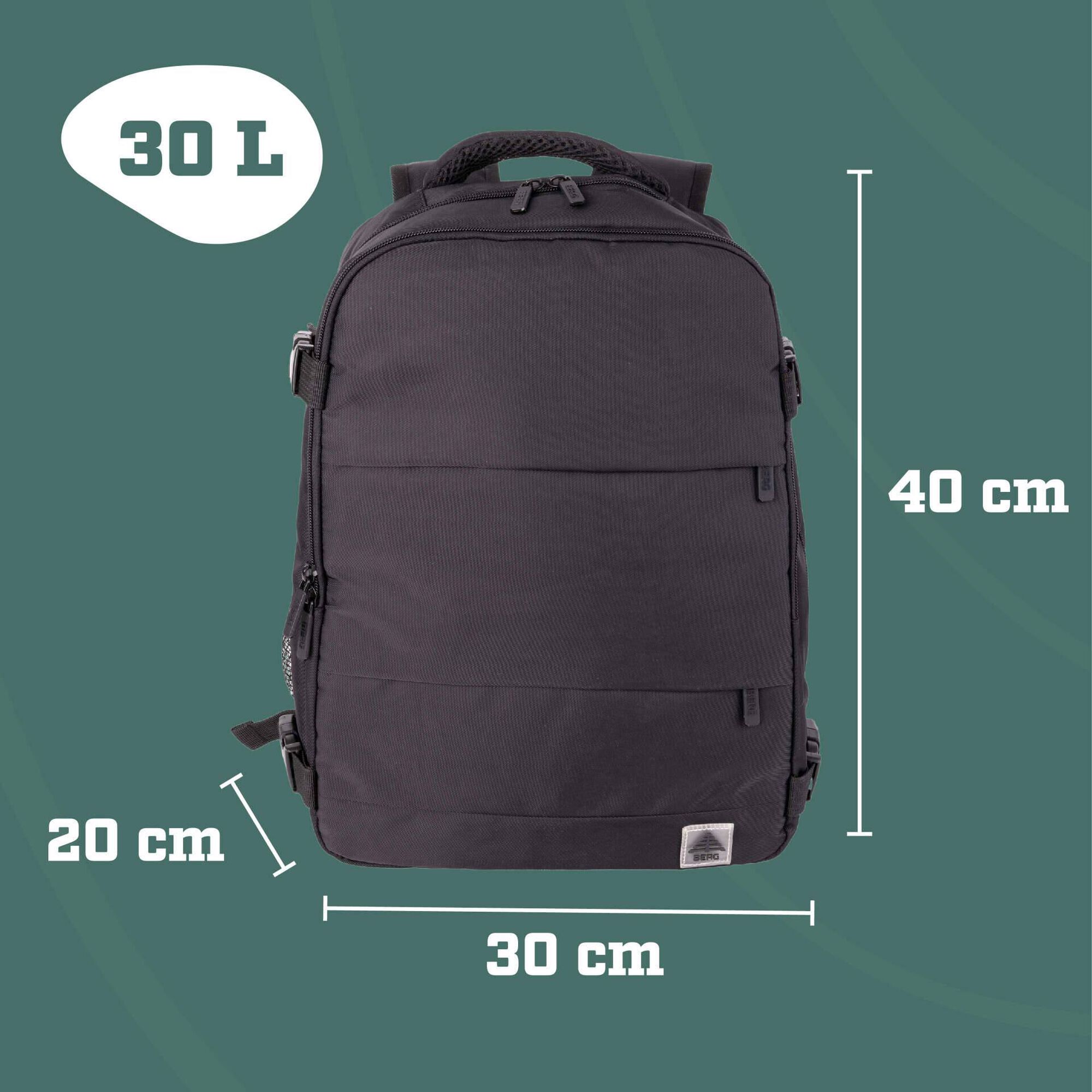 Mochila Underseat com Compress&atilde;o 24L Preta Berg