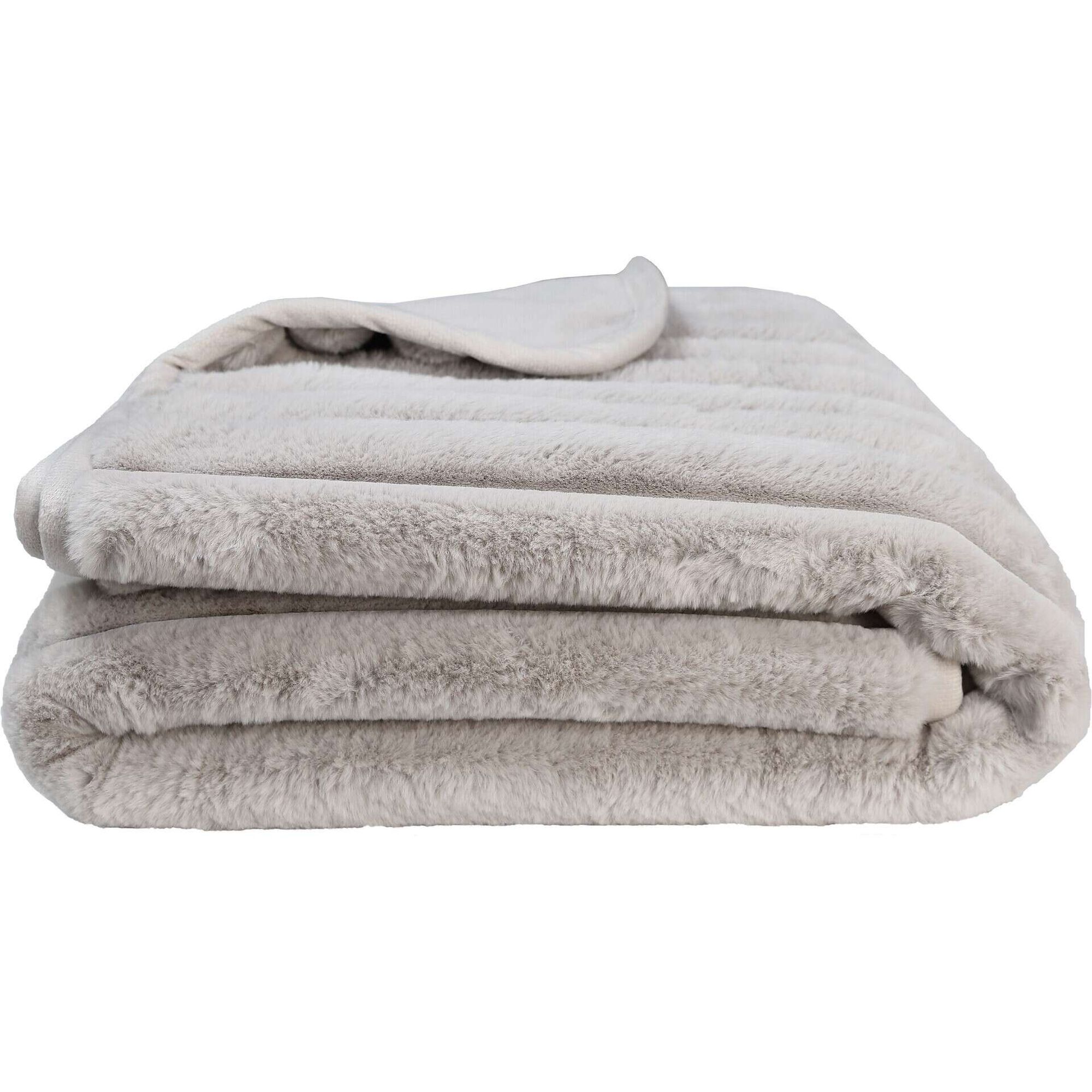 Manta Canelada Taupe 130x160cm