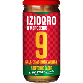 Salsichas Bockwurst Frasco 9 un Izidoro