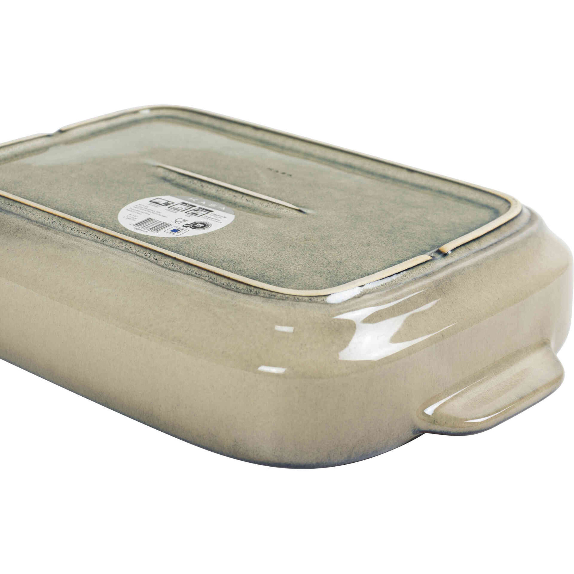 Assadeira Retangular Reativo 34x21cm Castanha Kasa