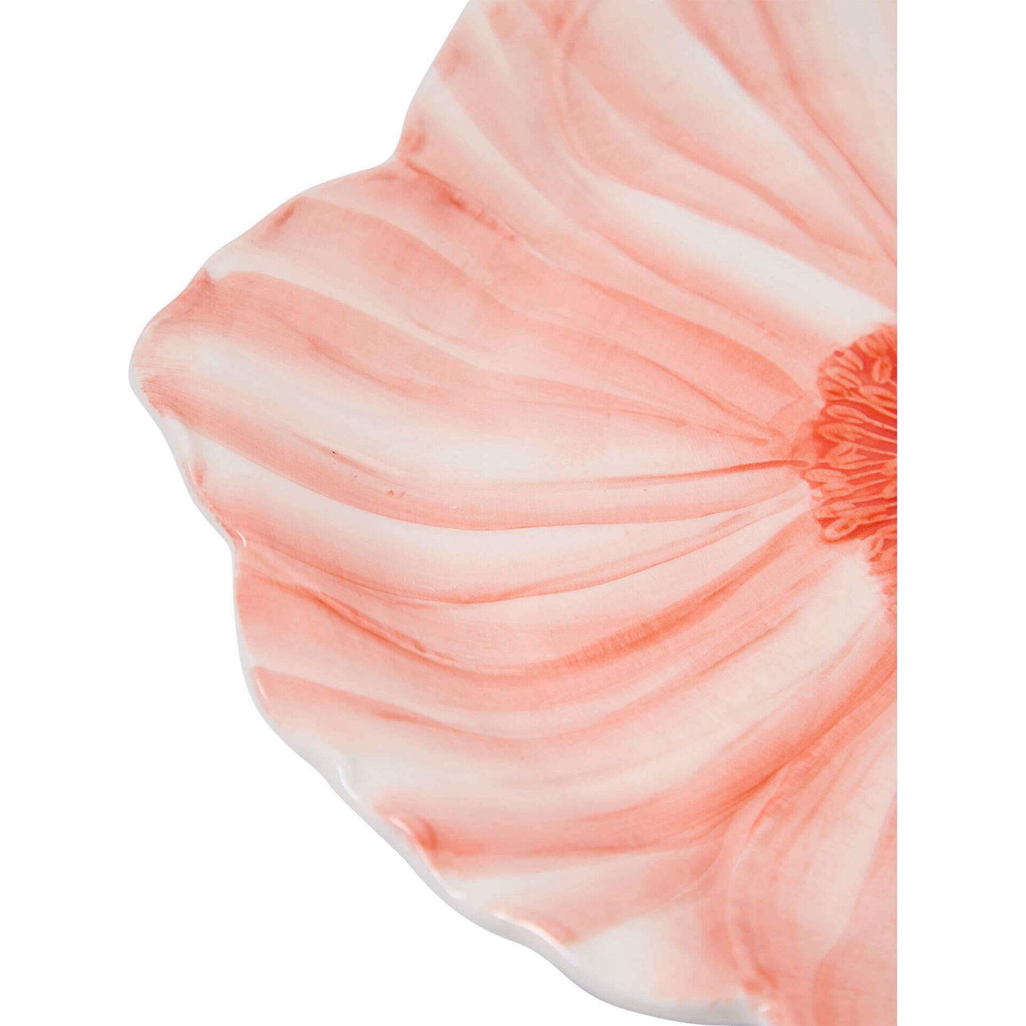 Prato Flor Rosa com Centro Amarelo Kasa