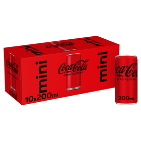 Refrigerante com G&aacute;s em Lata Mini Cola Zero Coca-Cola