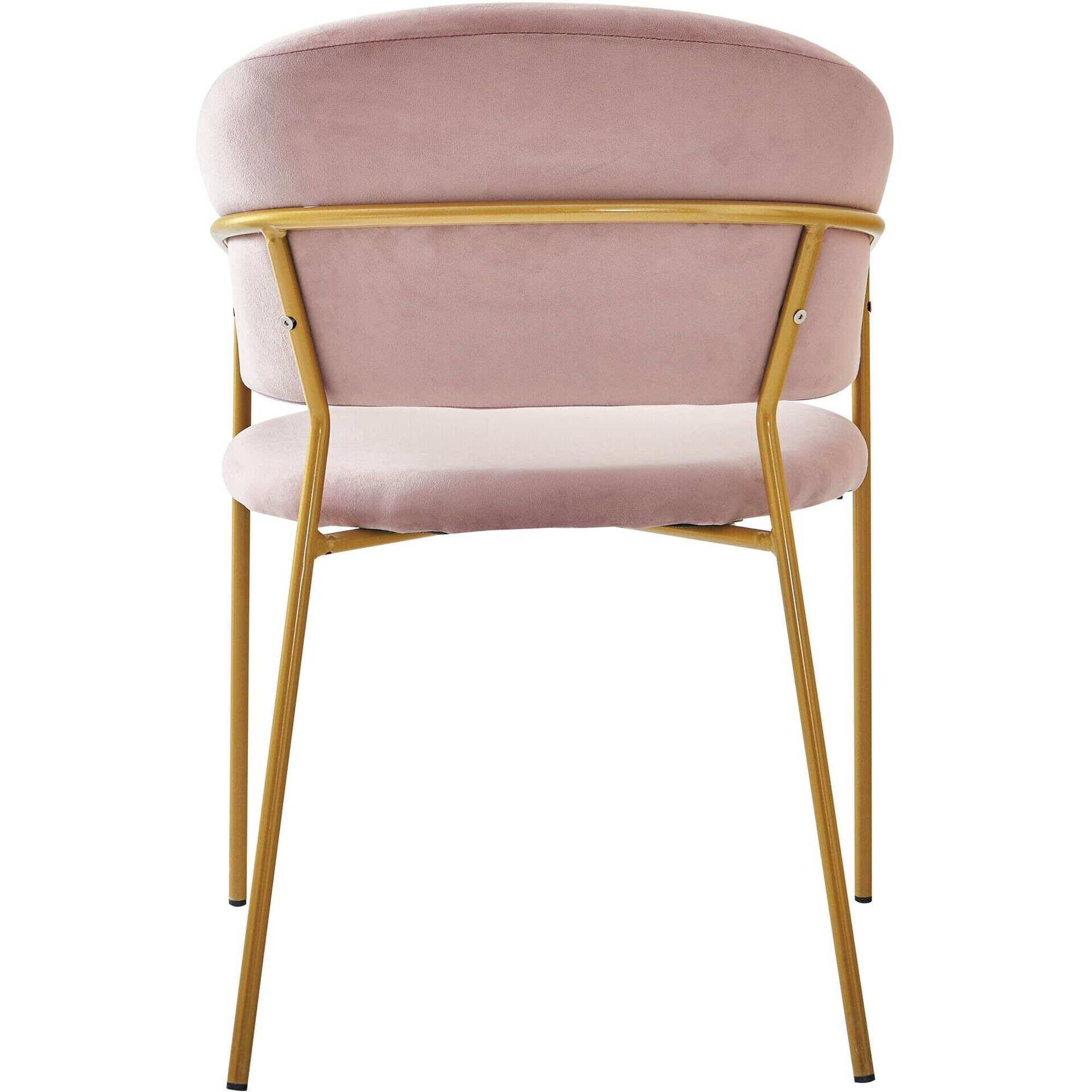 Cadeira Estofada com Bra&ccedil;os Rosa Torino Kasa