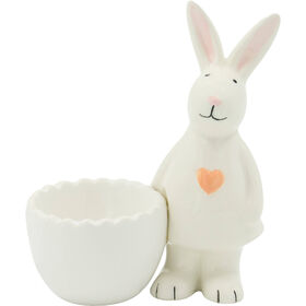 Porta Am&ecirc;ndoas Coelho com Cora&ccedil;&atilde;o Kasa