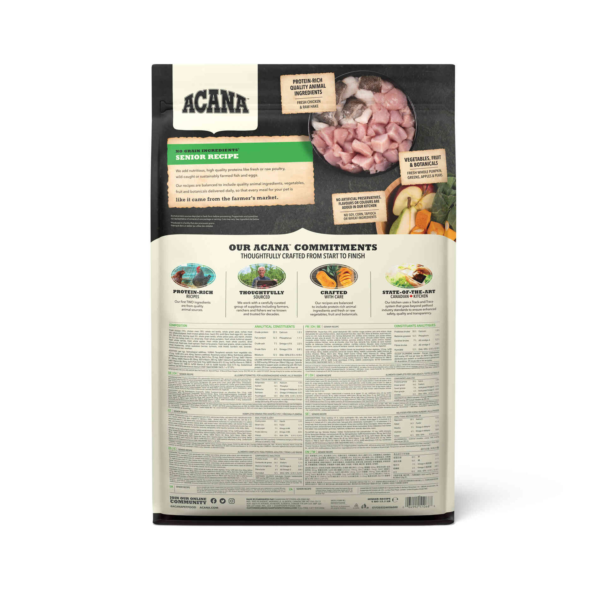 Ra&ccedil;&atilde;o para C&atilde;o S&eacute;nior Recipe Acana