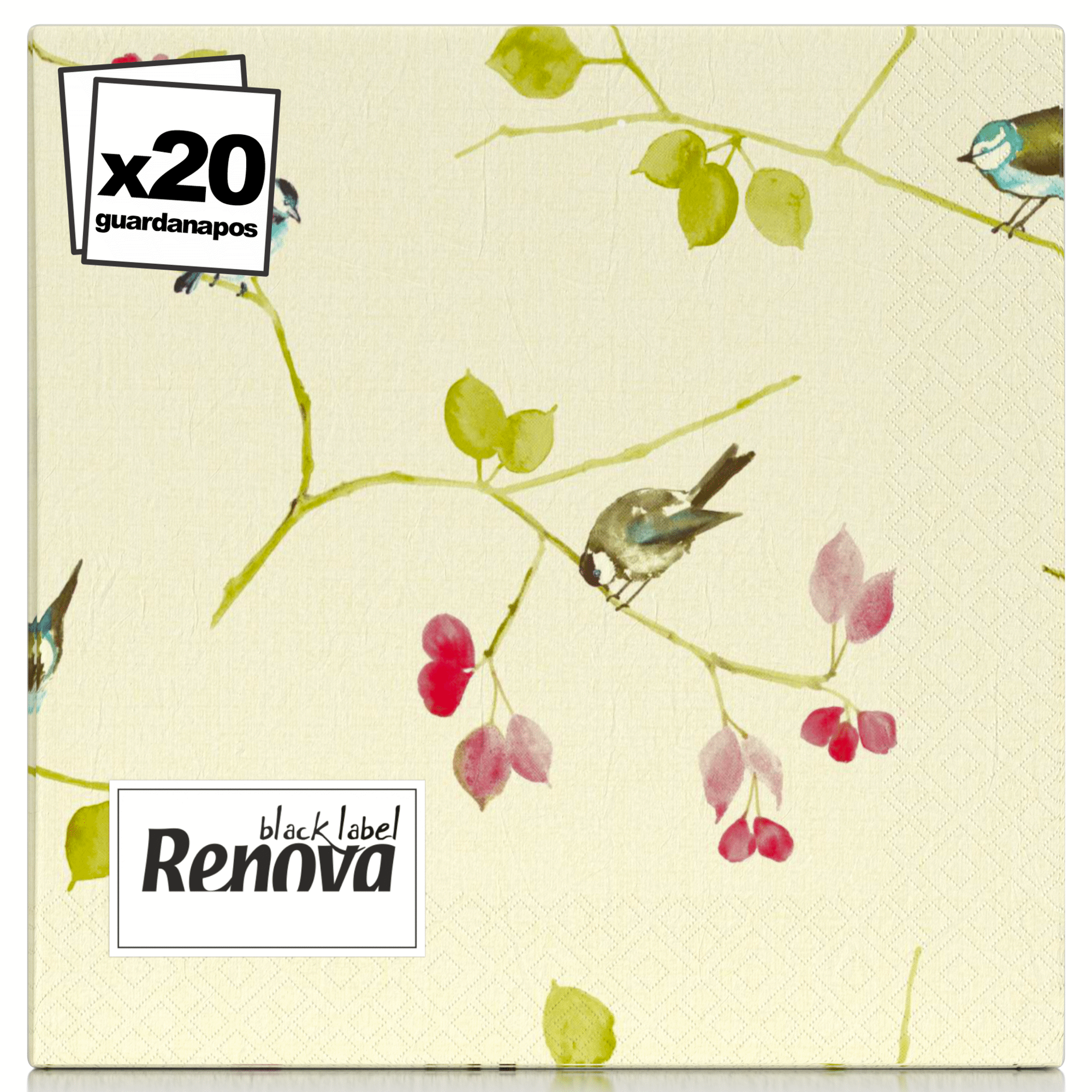 Guardanapos 3 Folhas Black Label Decorado Renova