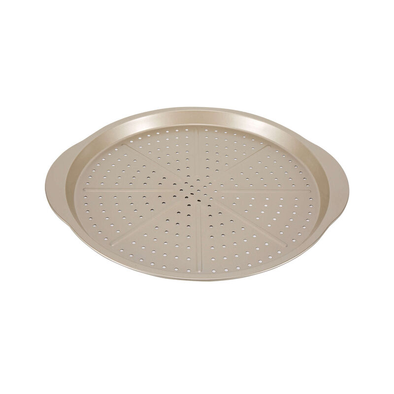 Forma Pizza Aço Carbono 33,5cm Dourada Chefe Kasa