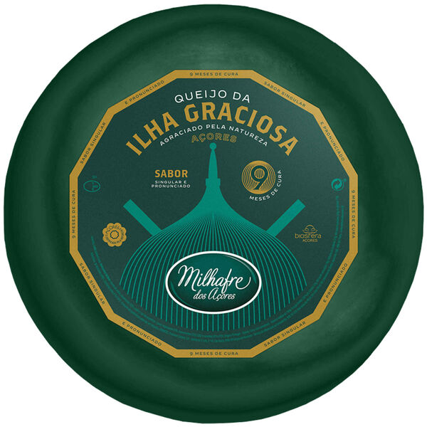 Queijo de Vaca Ilha Graciosa 9 Meses de Cura Balcão Milhafre