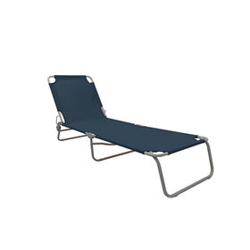 Espreguiçadeira de Metal 3 Pernas Azul Relax Espreguiçadeira de Metal 3 Pernas Azul Relax