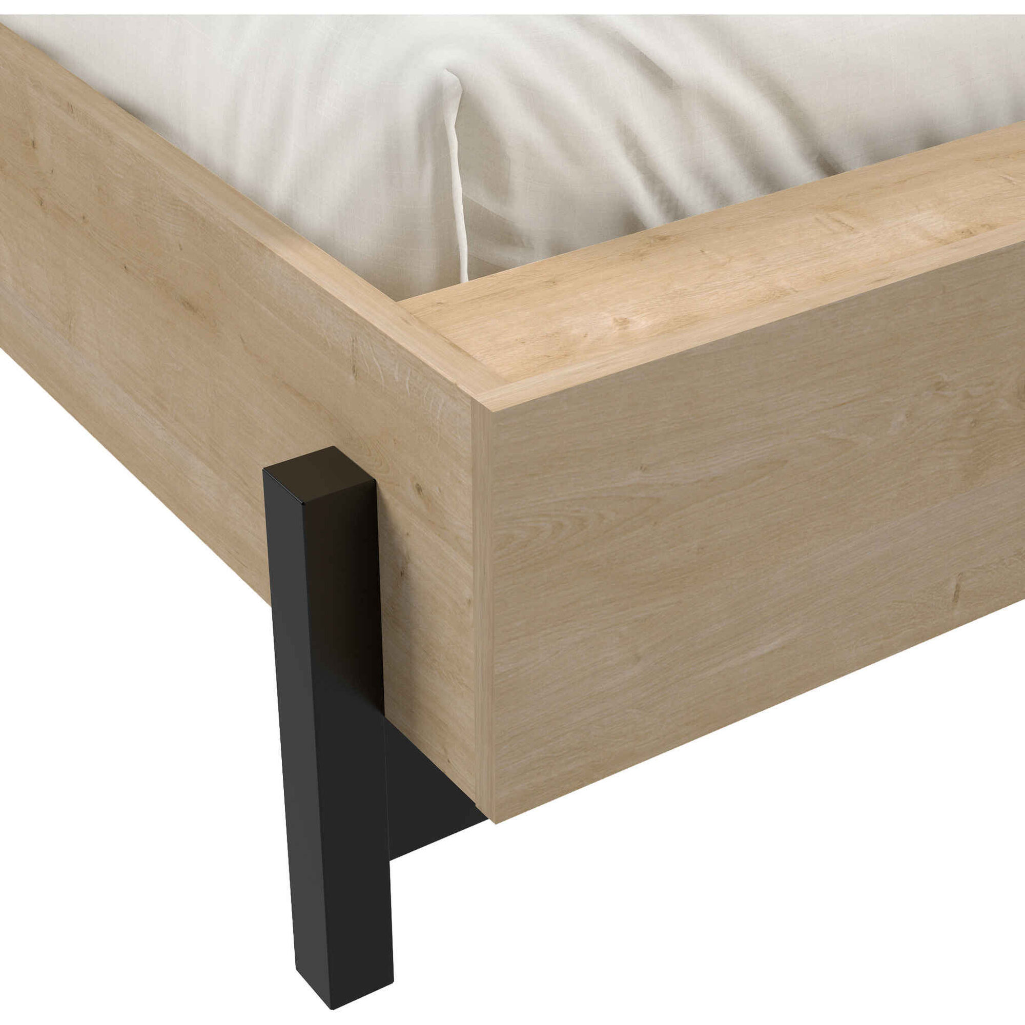 Cama Casal 151x205x90cm Carvalho Craft