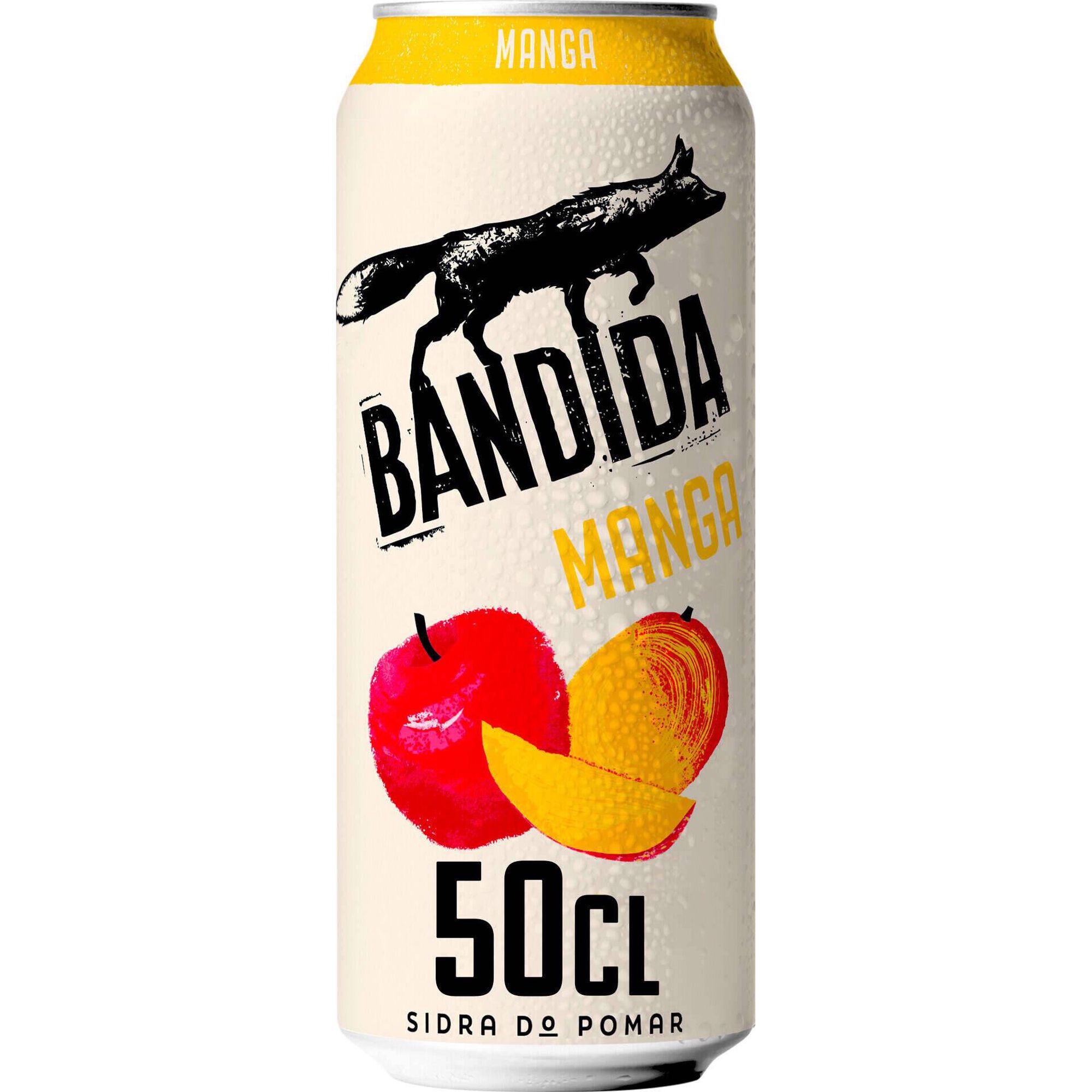 Sidra em Lata com &Aacute;lcool Ma&ccedil;&atilde; e Manga Bandida