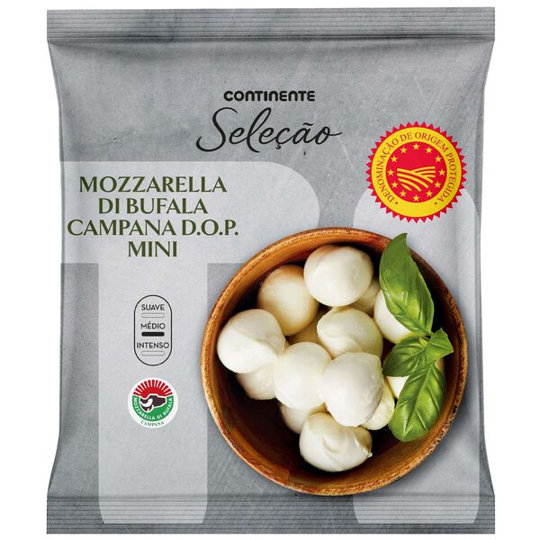 Queijo Mozzarella di Búfala Campana DOP Mini Continente Seleção