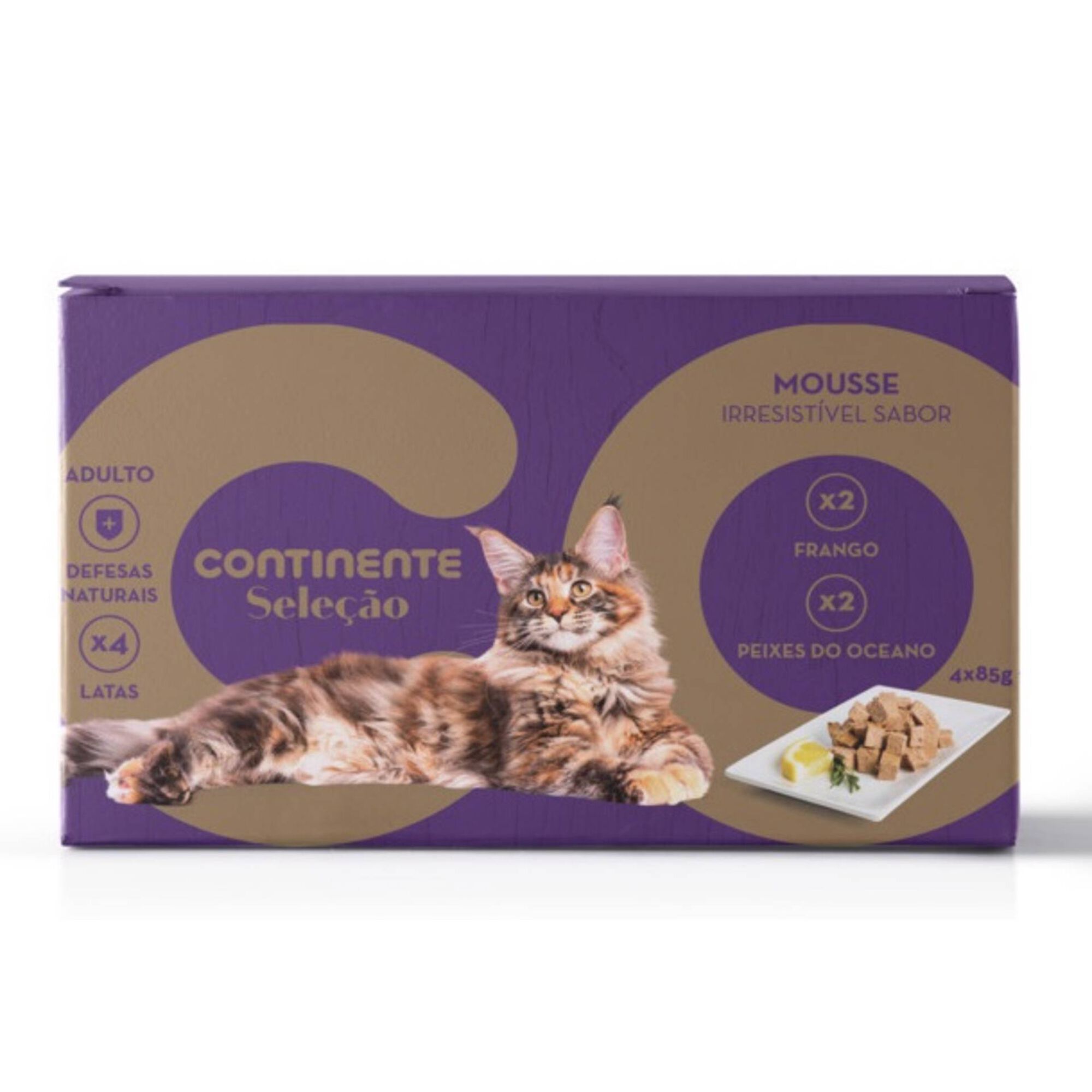 Comida Húmida para Gato Adulto Mousse Frango e Peixe Lata Comida Húmida para Gato Adulto Mousse Frango e Peixe Lata