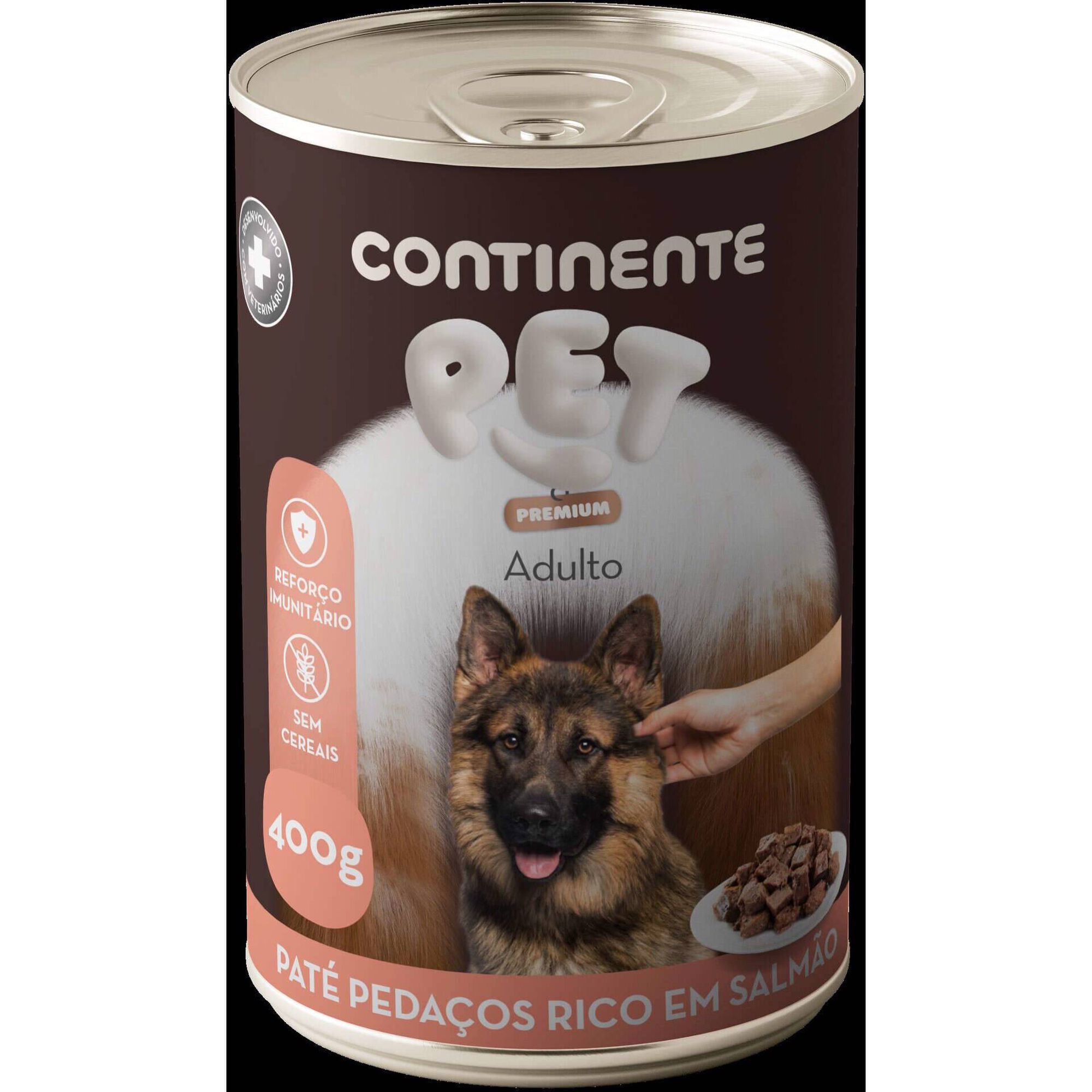 Comida H&uacute;mida para C&atilde;o Adulto Sem Cereais Pat&eacute; Salm&atilde;o