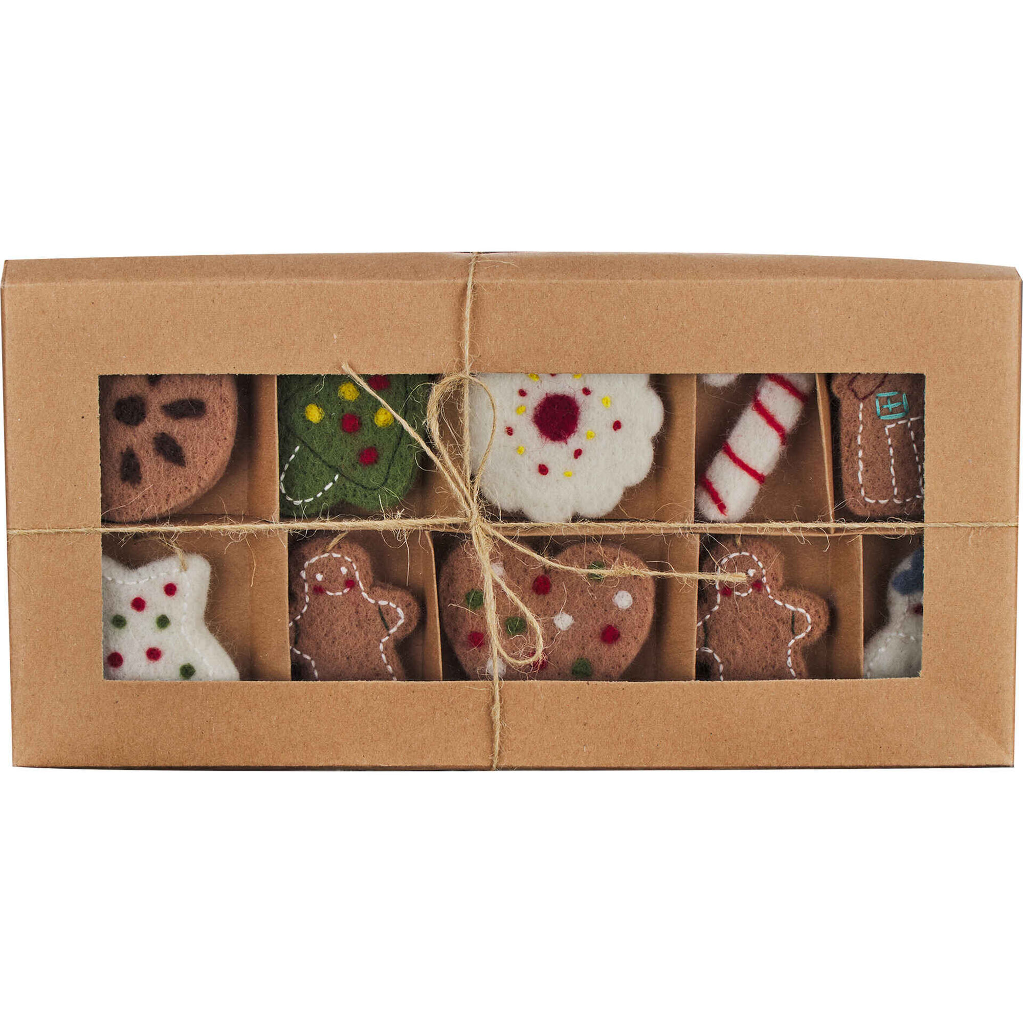 Conjunto Mini Ornamentos Feltro Gingerbread