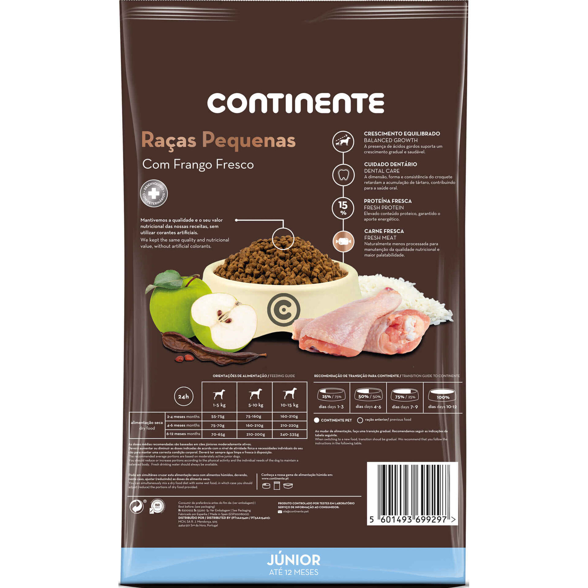 Ração para Cão Júnior Raças Pequenas Frango