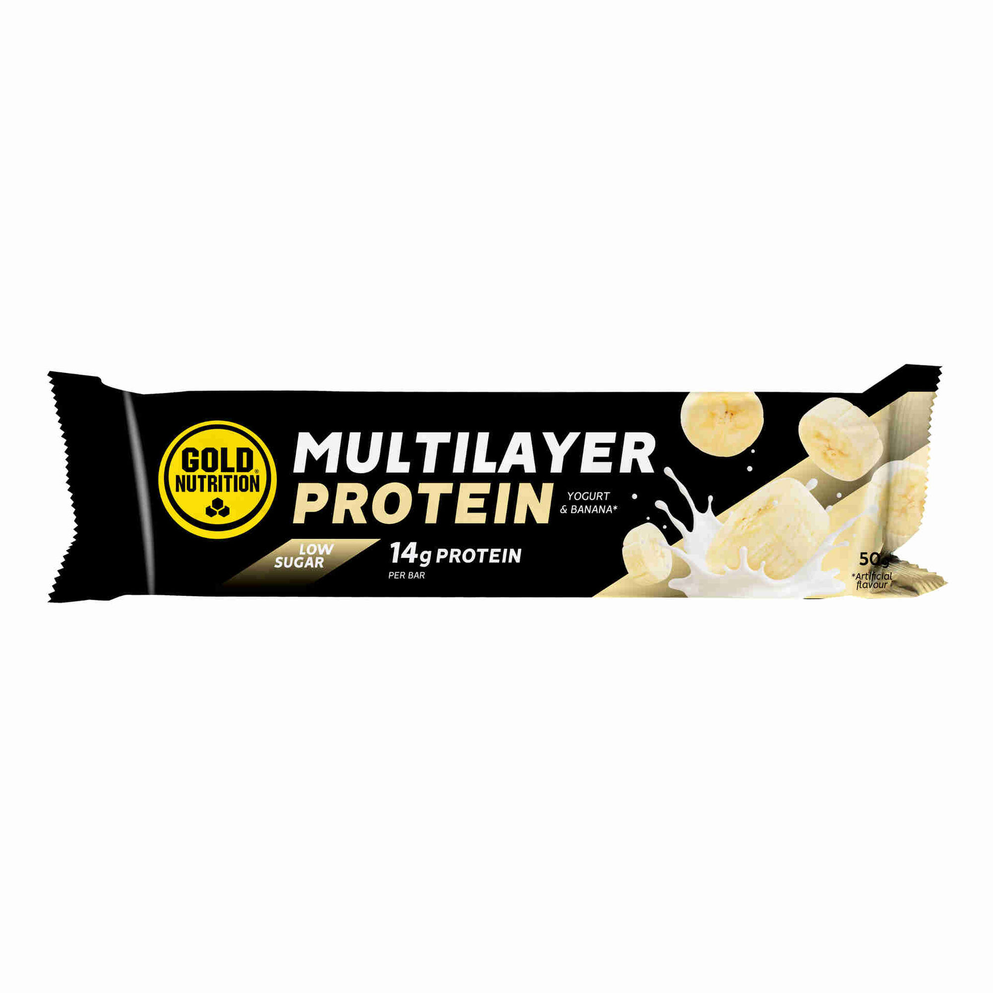 Barra Prote&iacute;na Multilayer Low Sugar Iogurte e Banana Gold Nutrition