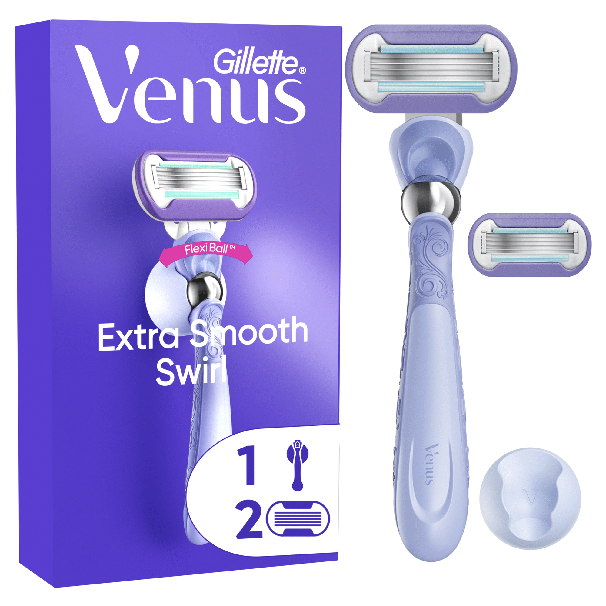 Máquina Depilatória Venus Extra Smooth Swirl com 2 Recargas Máquina Depilatória Venus Extra Smooth Swirl com 2 Recargas