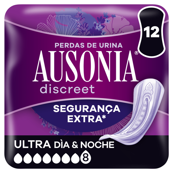 Pensos Incontinência Discreet Ultra Dia e Noite Ausonia Discreet
