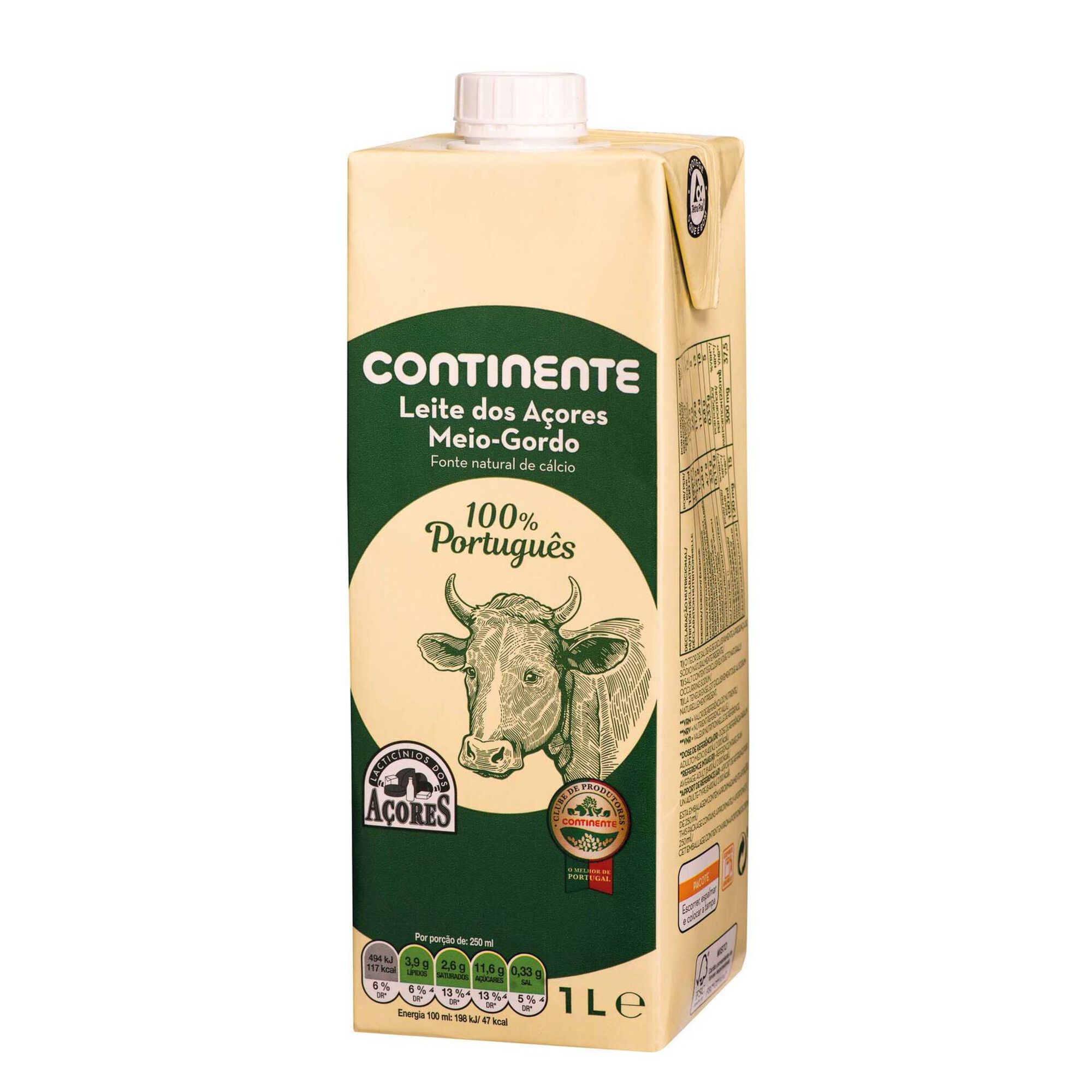 Leite UHT Meio Gordo Açores