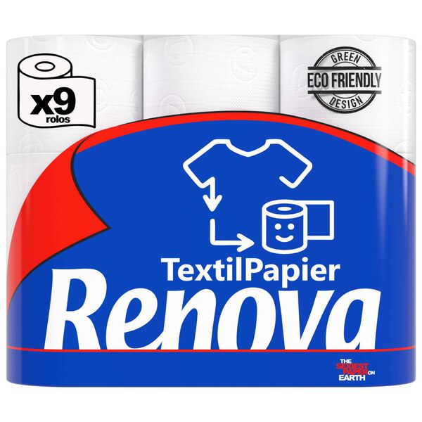 Papel Higiénico 3 Folhas Textil Papier Renova