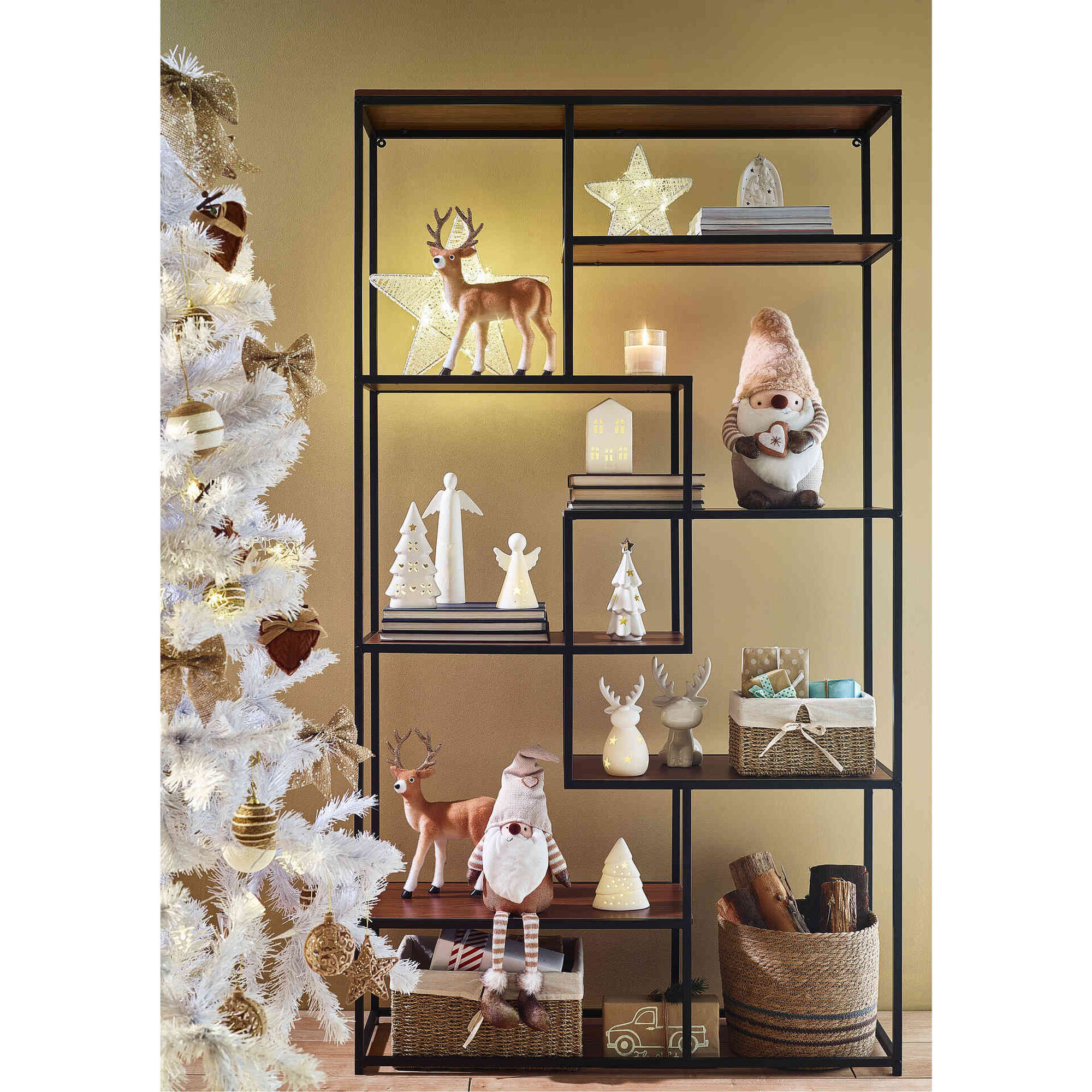 Anjo Decorativo com LED 25cm Branco