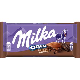 Tablete de Chocolate com Oreo e Brownie Milka
