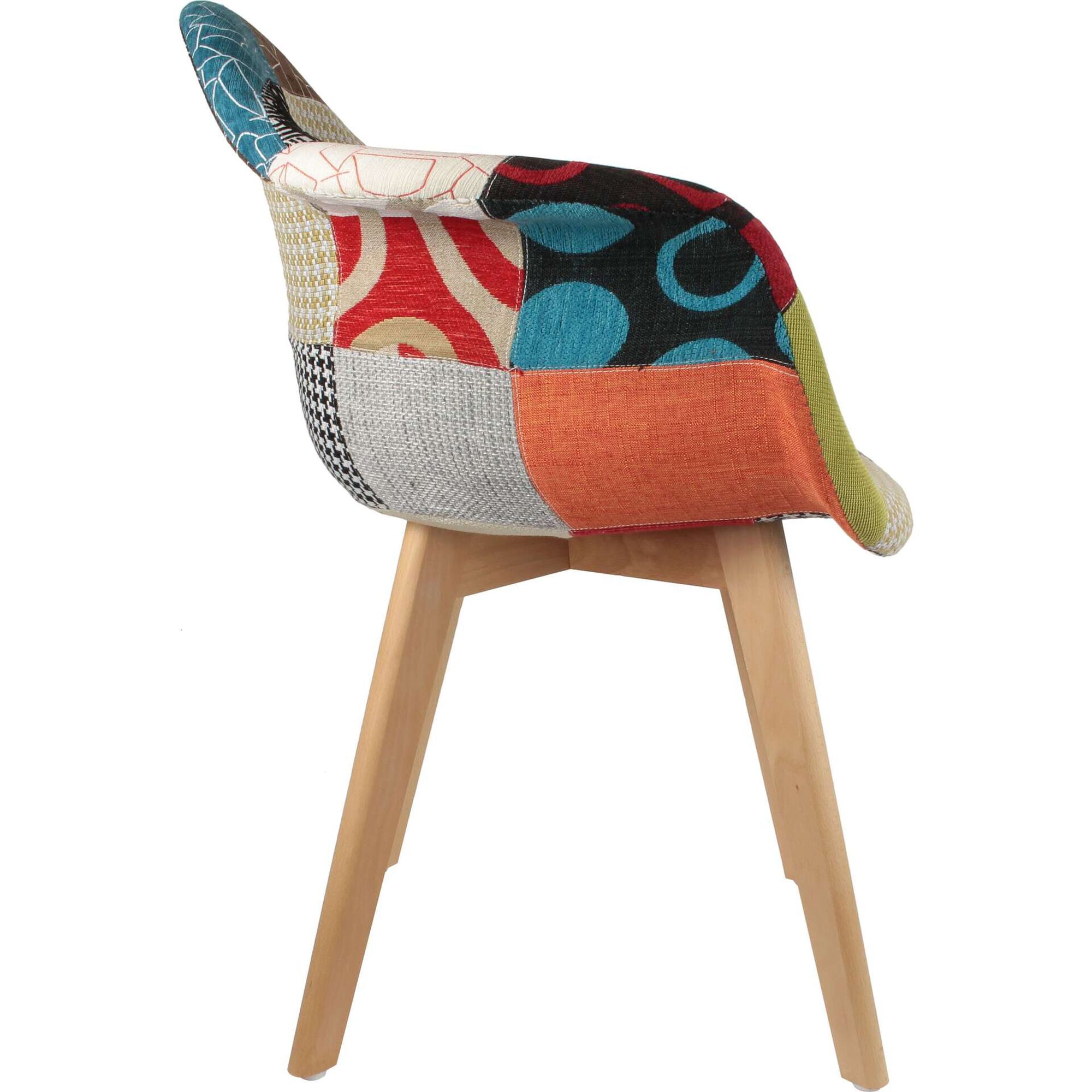 Conjunto de 2 Cadeiras Estofadas Patchwork