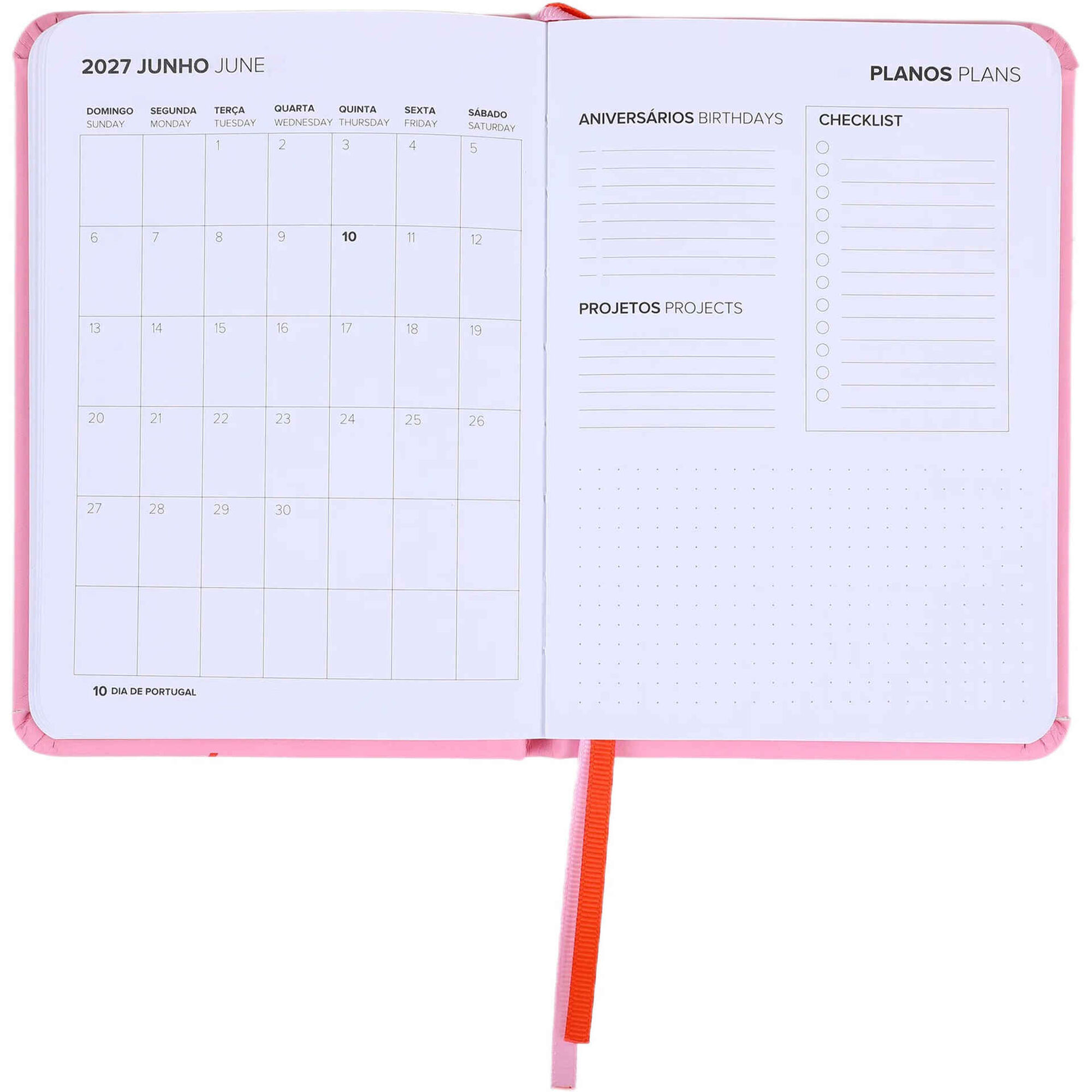 Agenda Semanal 2027 A6 Essential (v&aacute;rias cores) Note!