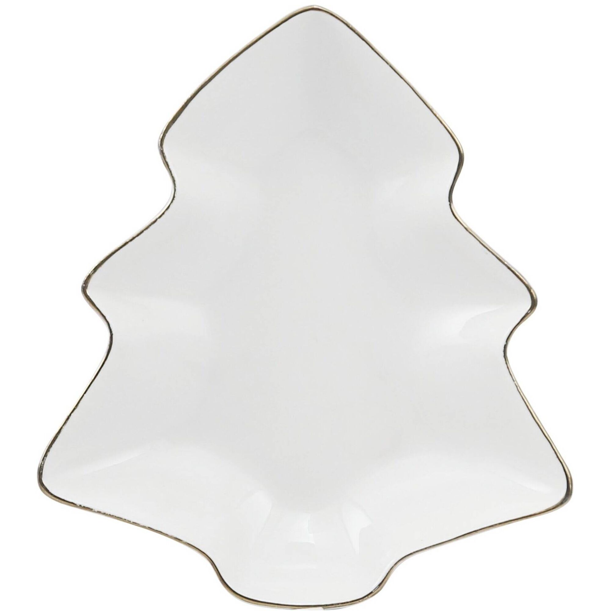 Prato Aperitivo Árvore Borda Dourada