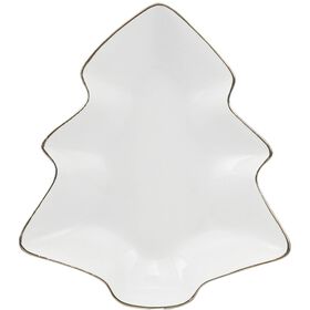 Prato Aperitivo Árvore Borda Dourada