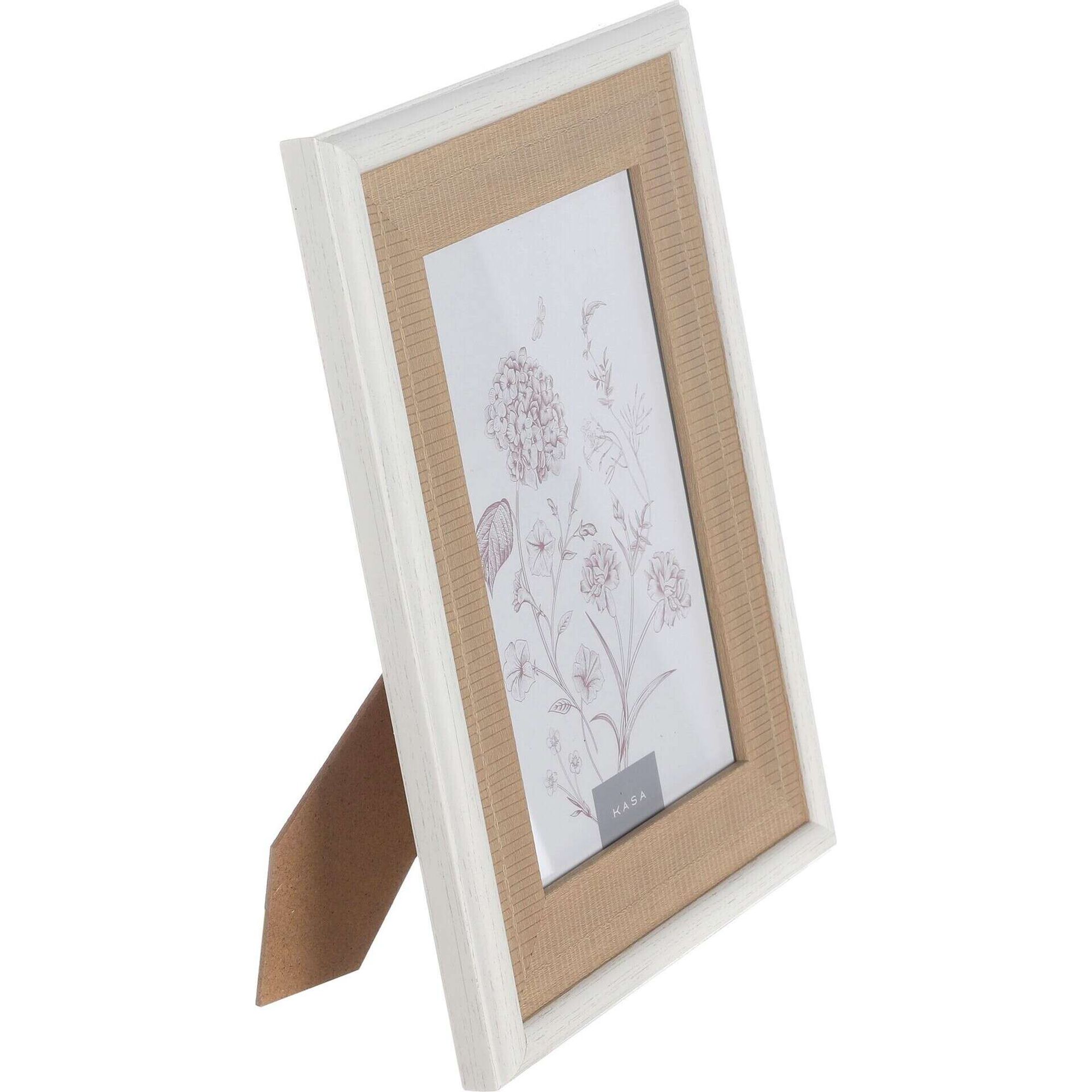 Moldura 13x18cm Palhinha com Rebordo Branco