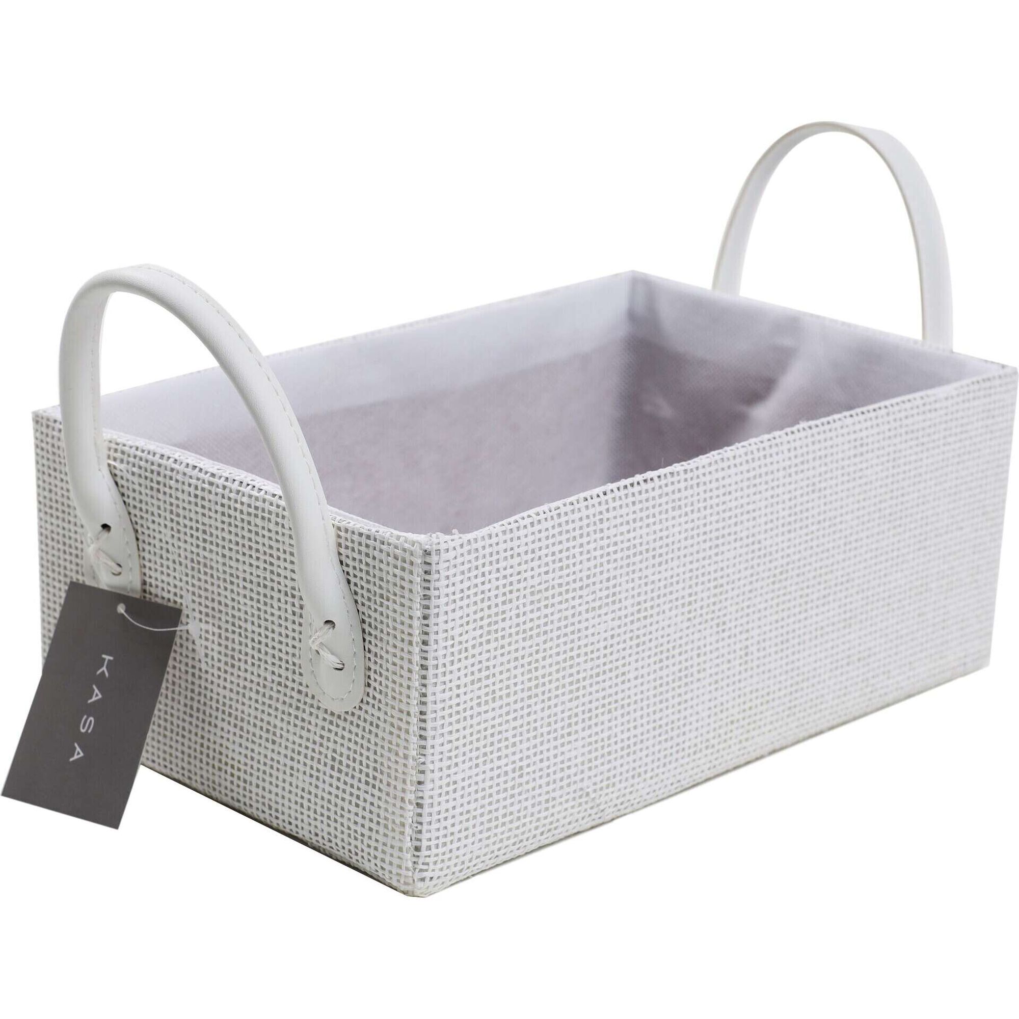 Cesto WC Retangular Alça Branco
