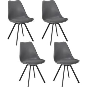 Conjunto de 4 Cadeiras Cinza Atom