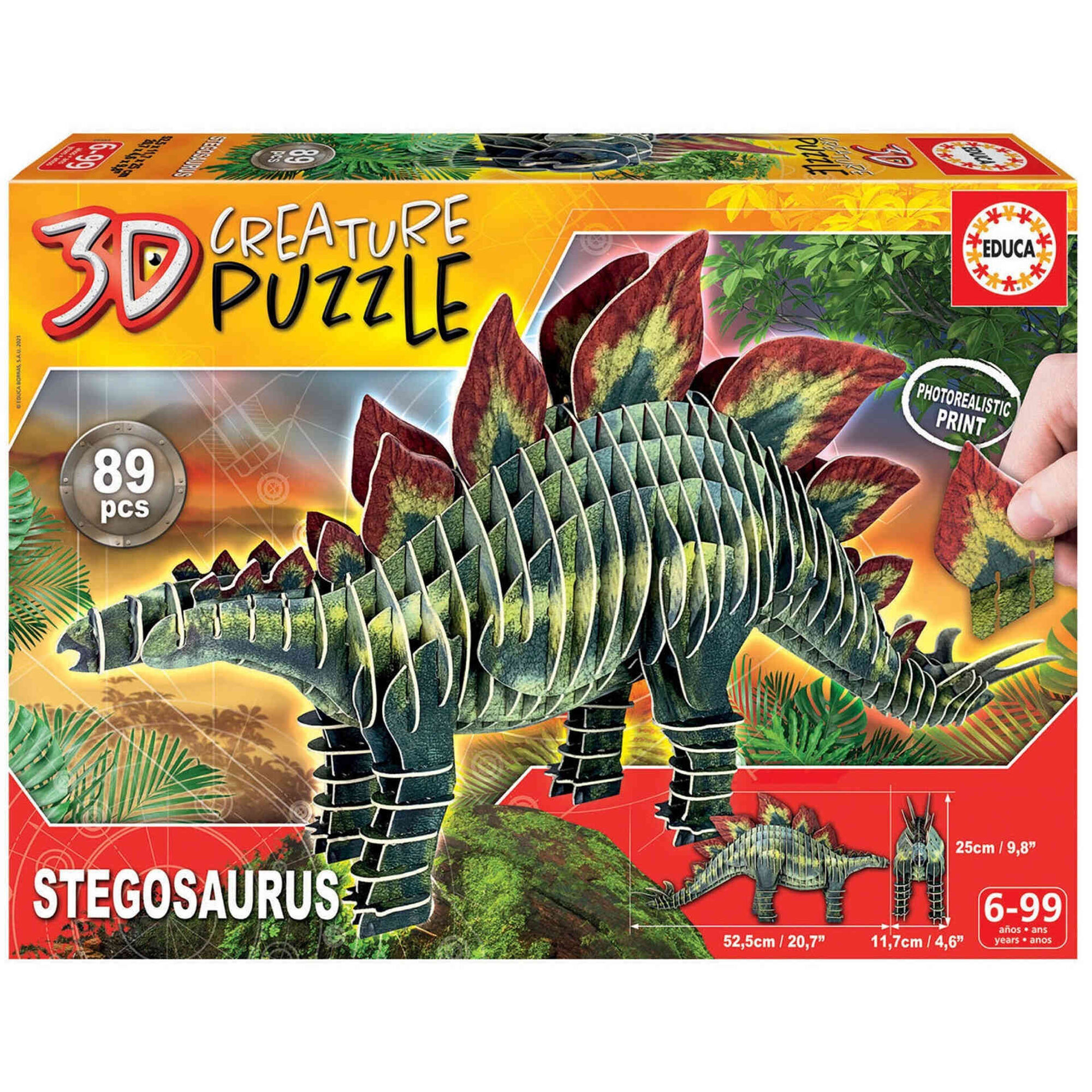 Puzzle 3D Stegosaurus 89 Peças