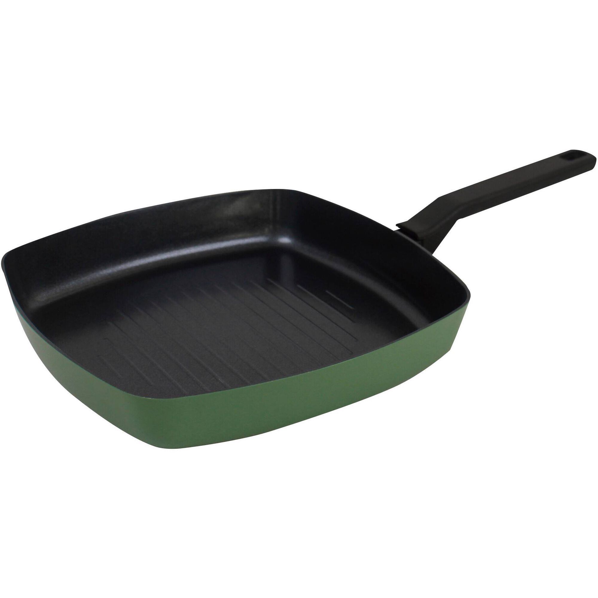 Grelhador 26x26cm Cer&acirc;mica Square Verde Kasa