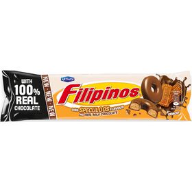 Bolachas com Cobertura Chocolate Leite e Recheio Speculoos