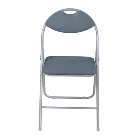 Cadeira Dobrável Almofadada Cinza