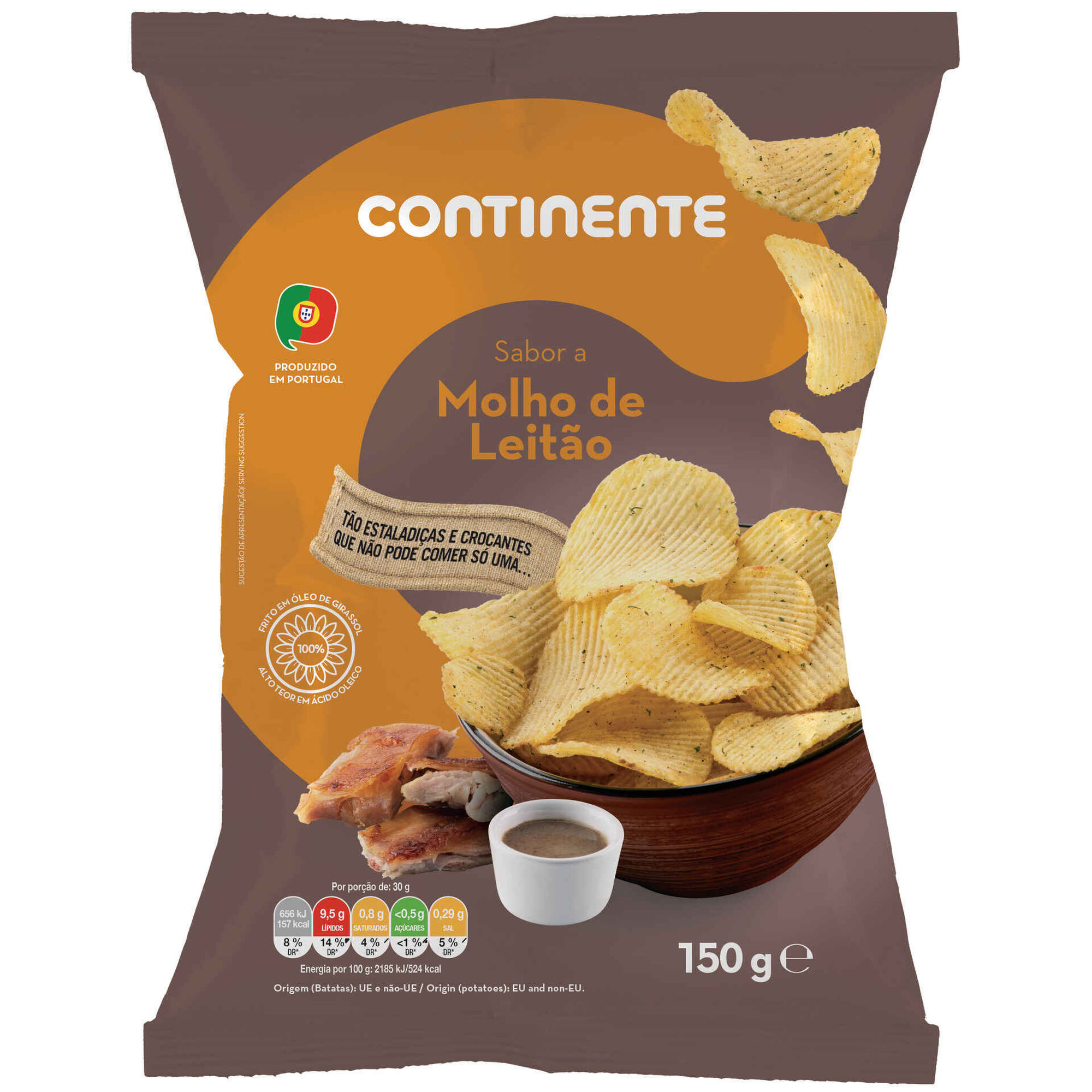 Batata Frita Ondulada Molho Leit&atilde;o Continente