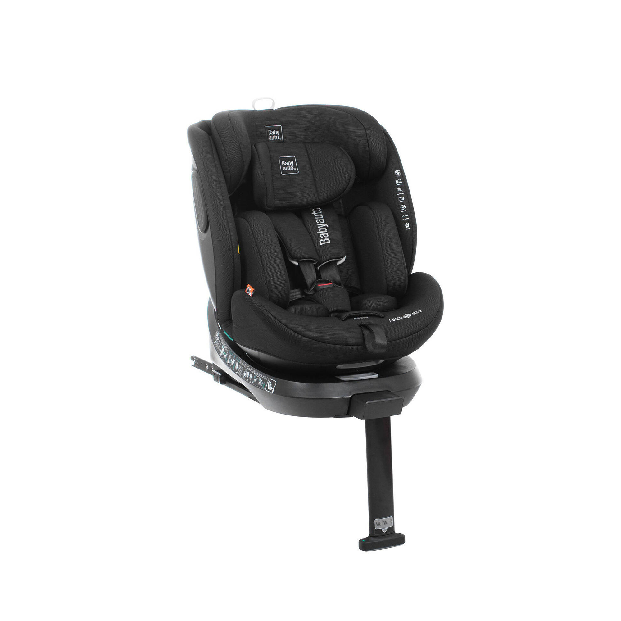 Cadeira Auto I-Size 40-150cm Isofix Rotativa Preta Core Babyauto