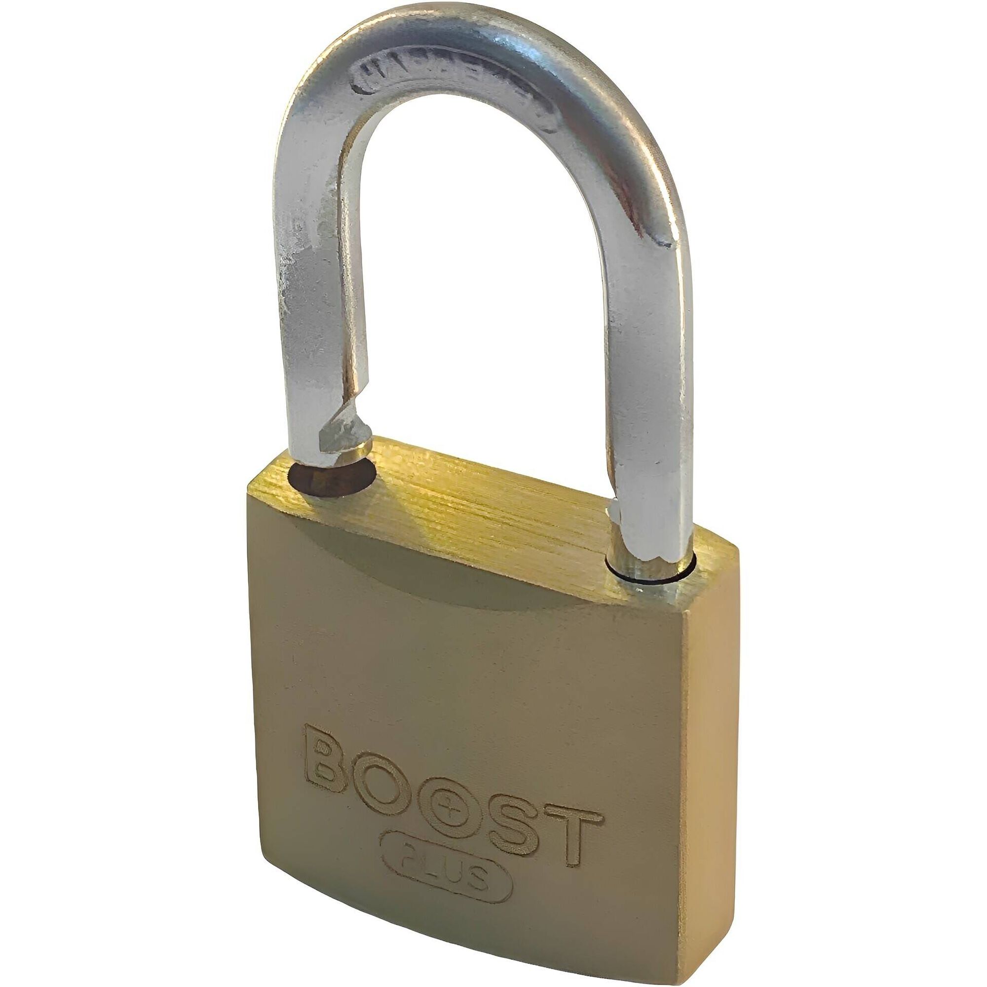 Cadeado Arco Curto com Chave Dourado Boost