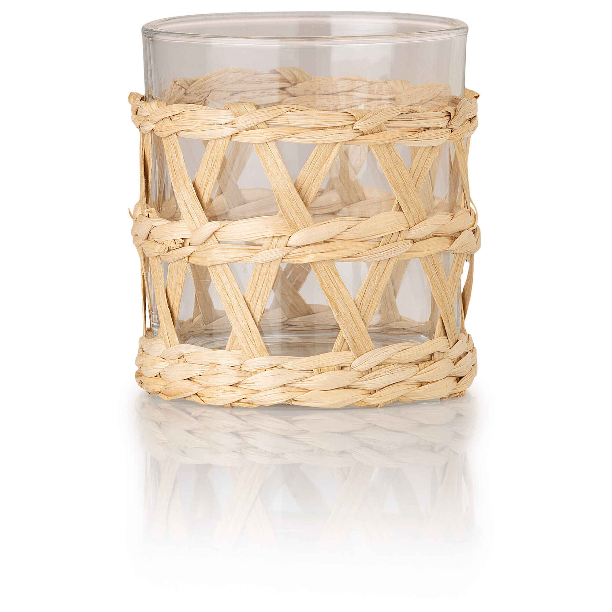 Copo com Wicker 300ml Natural